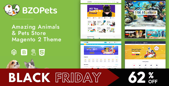BzoPets - eCommerce Animals & Pets Store Magento 2 Theme BzoPets - eCommerce Animals & Pets Store Magento 2 Theme