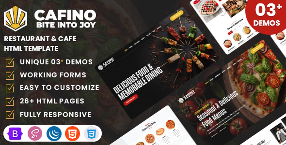Cafino - Restaurant & Cafe HTML Template Cafino - Restaurant & Cafe HTML Template