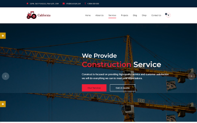 Calforina Construction Building Architecture HTML Template