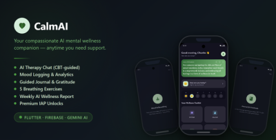 CalmAI - AI Mental Health & Wellness Companion App (Flutter)