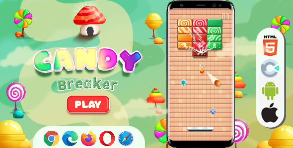 Candy-Brick Breaker: Classic Game in a Modern Style Candy-Brick Breaker: Classic Game in a Modern Style