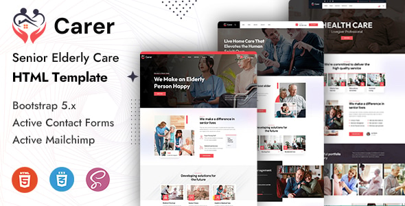 Carer - Senior Elderly Care HTML Template Carer - Senior Elderly Care HTML Template