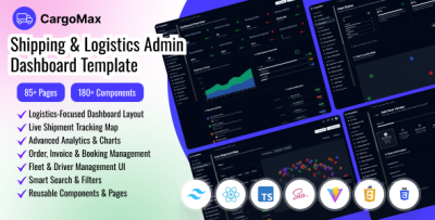 Cargomax - Shipping & Logistics Admin Dashboard React JS Template