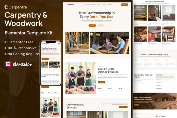Carpentra – Carpentry & Woodwork Services Elementor Template Kit Carpentra – Carpentry & Woodwork Services Elementor Template Kit