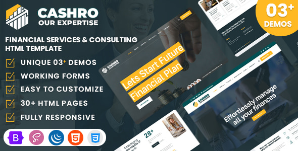 Cashro - Financial Services & Consulting HTML Template Cashro - Financial Services & Consulting HTML Template