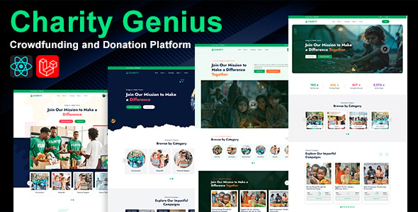 Charity Genius - Fundraising and Crowdfunding Platform Theme Addon Charity Genius - Fundraising and Crowdfunding Platform Theme Addon