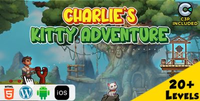 Charlie's Kitty Adventure HTML5 Construct 3 Game