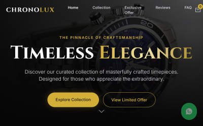 ChronoLux | Luxury Watch Store Landing Page HTML Template