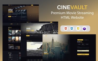 CineVault - Premium Movie Streaming HTML website Template