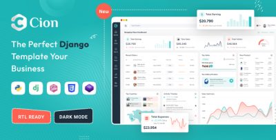 Cion - Django Admin & Dashboard Template