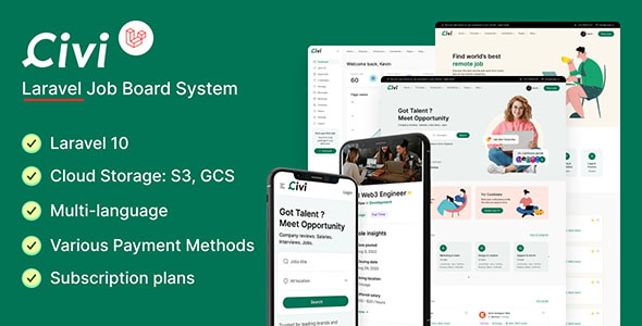 Civi - Theme for JobCore Laravel Job Board CMS Civi - Theme for JobCore Laravel Job Board CMS