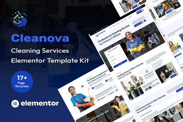 Cleanova - Cleaning Services Elementor Template Kit Cleanova - Cleaning Services Elementor Template Kit