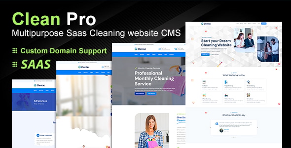 CleanPro - Multipurpose Cleaning Service SAAS Platform CleanPro - Multipurpose Cleaning Service SAAS Platform