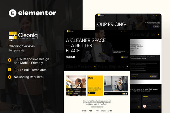 Cleoniq - Cleaning Services Elementor Template Kit Cleoniq - Cleaning Services Elementor Template Kit