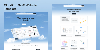 Cloudkit - Creative SaaS & Startup Nodejs & Tailwind Template