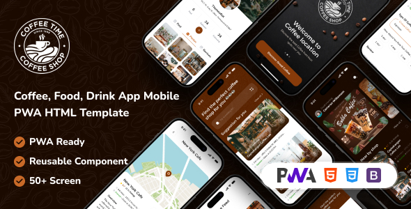 CoffeeTime | Coffee, Food, Drink Mobile PWA HTML Template CoffeeTime | Coffee, Food, Drink Mobile PWA HTML Template