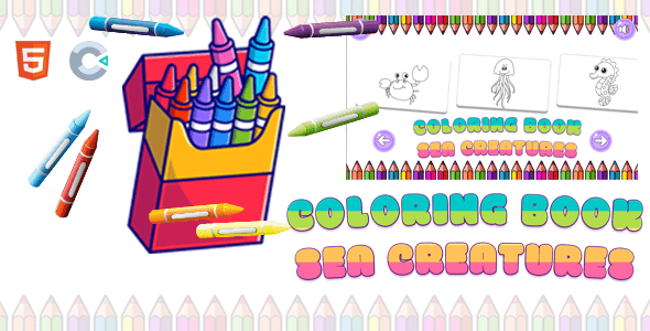Coloring Book - Sea Creatures - construct 3 Coloring Book - Sea Creatures - construct 3