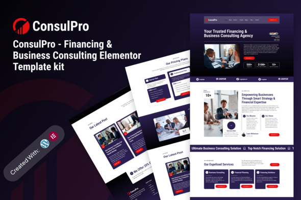 Consulpro - Financing & Business Consulting Elementor Template kit Consulpro - Financing & Business Consulting Elementor Template kit