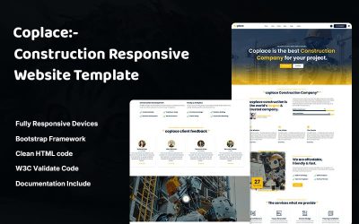Coplace - Construction Responsive HTML5 Website Template