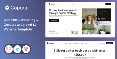 Copora - Tailwind CSS Business Consulting & Corporate Laravel Template