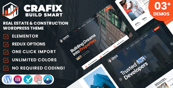 Crafix - Real Estate & Construction WordPress Theme Crafix - Real Estate & Construction WordPress Theme