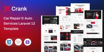 Crank - Car Repair & Auto Services Laravel Template