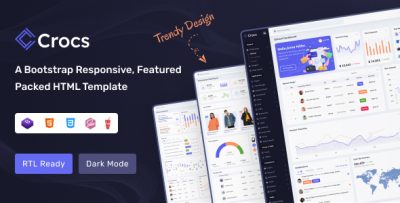 Crocs - Bootstrap Admin Dashboard Template