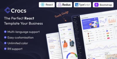 Crocs - React JS Admin Dashboard Template