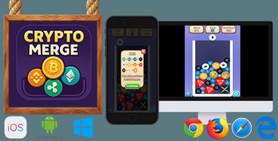 Crypto Coin Merge Suika Game - HTML5 Game (Phaser 3)