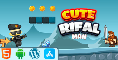 Cute Rifal Man - HTML5 Construct3 Game