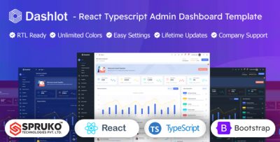 Dashlot - Typescript React Admin Panel Dashboard Template