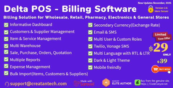 Delta POS- Invoicing, Billing & Inventory Management System with GST & CRM Delta POS- Invoicing, Billing & Inventory Management System with GST & CRM