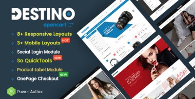 Destino - Multipurpose eCommerce OpenCart 2.3 and 3 Theme With Mobile-Specific Layouts