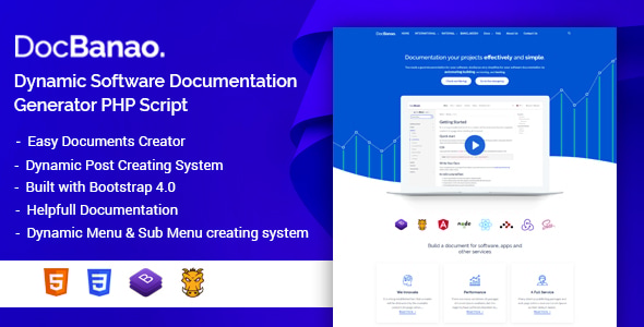 DocBanao - Dynamic Software Documentation Generator PHP Script DocBanao - Dynamic Software Documentation Generator PHP Script