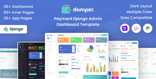 Dompet - Payment Django Admin Dashboard Template Dompet - Payment Django Admin Dashboard Template