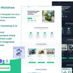 E-Rickshaw - Eco-Friendly Urban Transportation HTML Landing Page Template