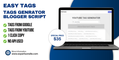 EasyTags - Tag Generator Blogger Script
