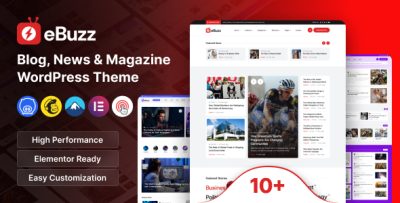ebuzz - Blog, News & Magazine WordPress Theme