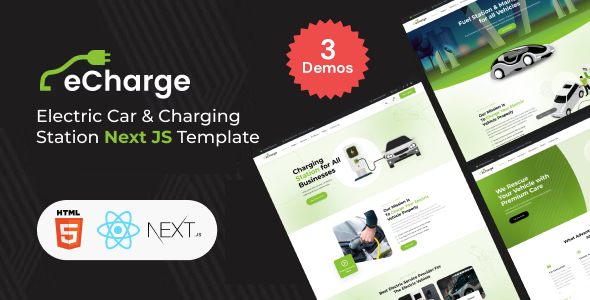 Echarge – Electric Vehicle Charging Station React NextJs Template Echarge – Electric Vehicle Charging Station React NextJs Template