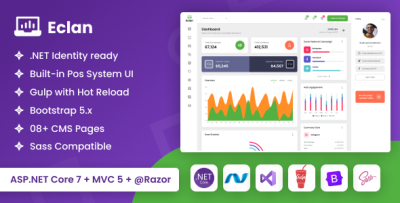 Eclan - ASP.NET Core & MVC Ads Campaign Admin Dashboard Template
