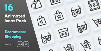 Ecommerce Shopping Animated Icons Pack