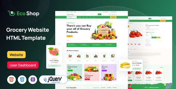 Ecoshop - Grocery eCommerce HTML Template Ecoshop - Grocery eCommerce HTML Template