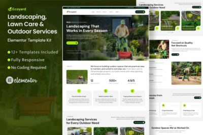Ecoyard - Landscaping & Lawn Care Services Elementor Template Kit