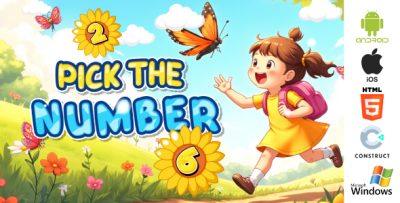 Educational Kids Game Template - Pick the Number | Construct 3