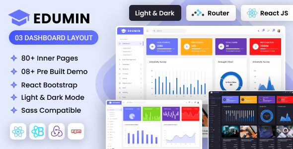 EduMin - Education React Redux Admin Dashboard Template EduMin - Education React Redux Admin Dashboard Template