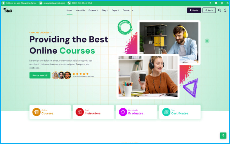 Edux - Education & Online Courses HTML & Bootstrap 5 Template Edux - Education & Online Courses HTML & Bootstrap 5 Template