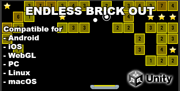 Endless Brick Out - Unity Arcade Game Endless Brick Out - Unity Arcade Game