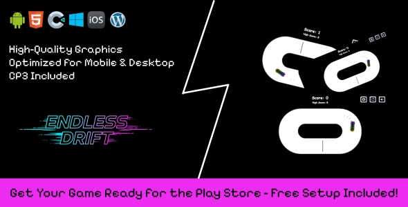 Endless Drift - Construct 3 Game (HTML5, AdMob, C3P) Endless Drift - Construct 3 Game (HTML5, AdMob, C3P)