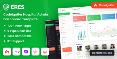ERES - CodeIgniter Hospital Admin Dashboard Bootstrap Template