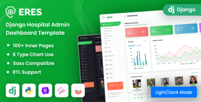 Eres - Django Hospital Admin Dashboard Bootstrap Template